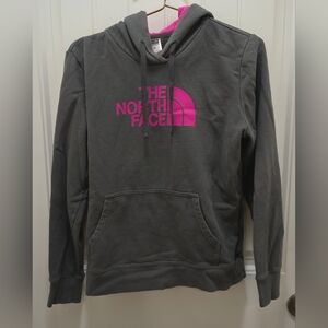 The North Face Half Dome Fleece-Lined Pullover Hoodie Charcoal Magenta Women's M